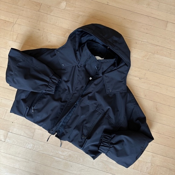 Zara Like New Black puffy bomber hooded jkt, XL, P1404 - Picture 2 of 6